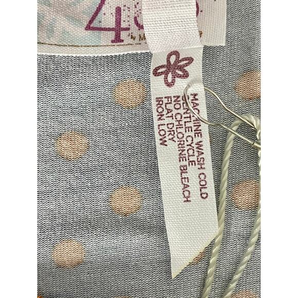 NWT Matilda Jane Make Believe Blue Pink Floral Long Sleeve Wonderment Top Teen 8 - Picture 6 of 6